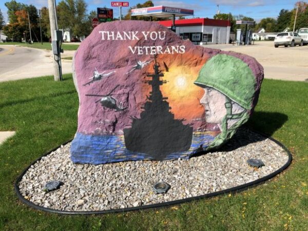 SAINT ANSGAR FREEDOM ROCK VETERANS MEMORIAL SIDE A