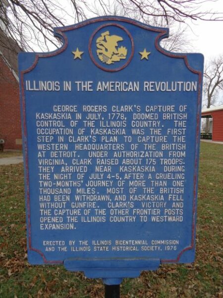 ILLINOIS IN THE AMERICAN REVOLUTION WAR MEMORIAL MARKER CHESTER