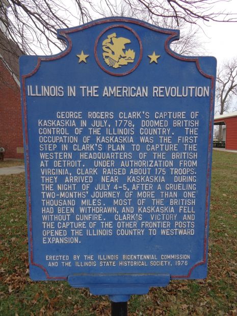 ILLINOIS IN THE AMERICAN REVOLUTION WAR MEMORIAL MARKER CHESTER