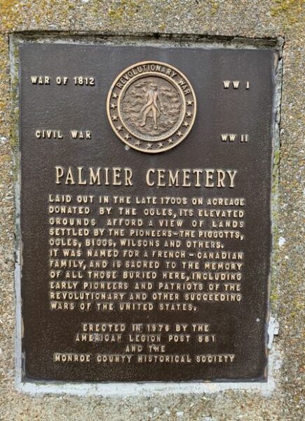 PALMIER CEMETERY MEMORIAL PLAQUE