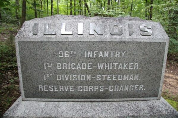 96TH ILLINOIS INFANTRY AT CHICKAMAUGA WAR MEMORIAL