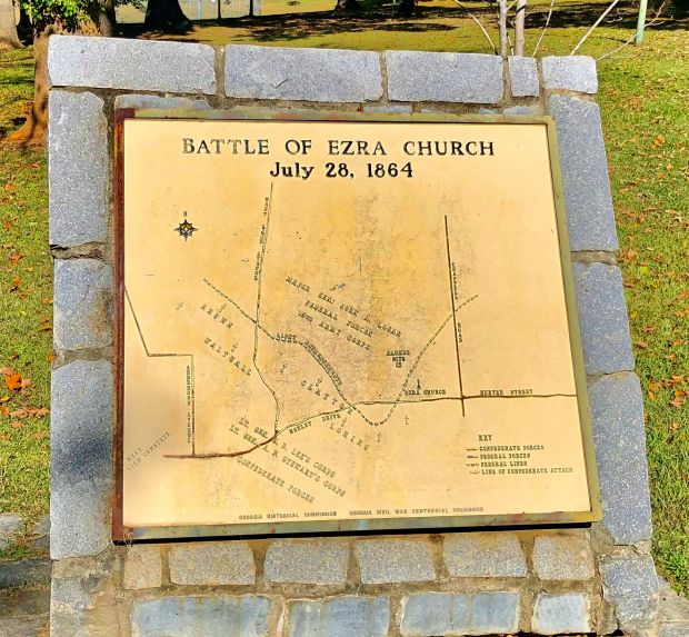 THE BATTLE OF EZRA CHURCH WAR MEMORIAL PLAQUE C