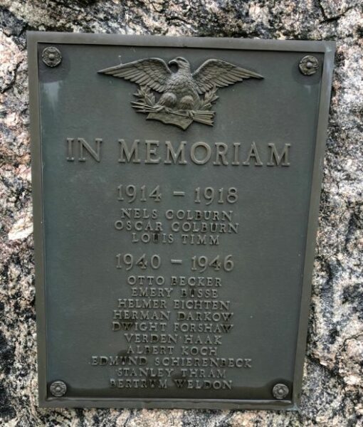 SANBORN VETERANS MEMORIAL PLAQUE