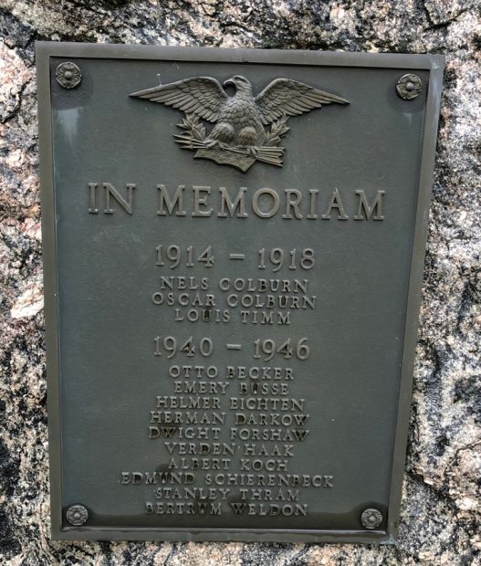 SANBORN VETERANS MEMORIAL PLAQUE