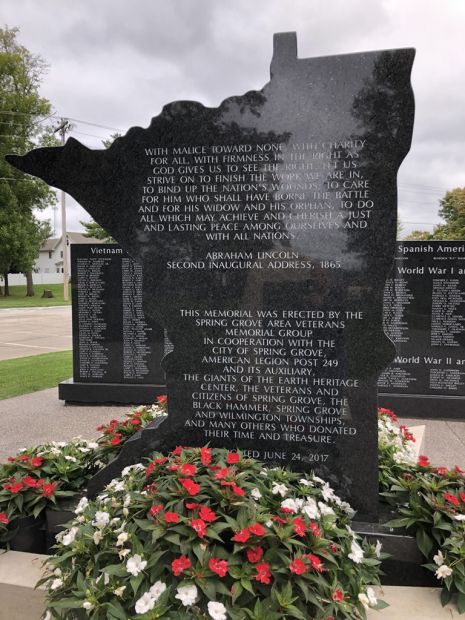 SPRING GROVE AREA VETERANS MEMORIAL DEDICATION STONE