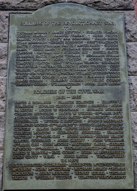 DUDLEY SOLDIERS WAR MEMORIAL PLAQUE C