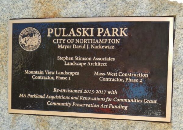 PULASKI PARK MEMORIAL PLAQUE