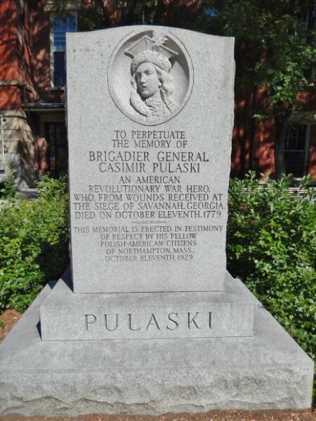 TO PERPETUATE THE MEMORY OF BRIGADIER GENERAL CASIMIR PULASKI MEMORIAL