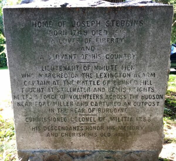 HOME OF JOSEPH STEBBINS WAR MEMORIAL