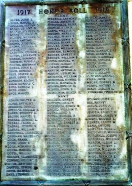 SONS OF PROVINCETOWN WAR MEMORIAL PLAQUE B