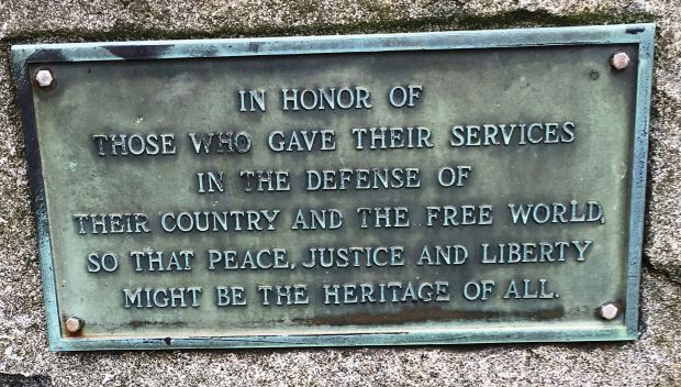 AMERICAN LEGION POST 206 VETERANS MEMORIAL PLAQUE