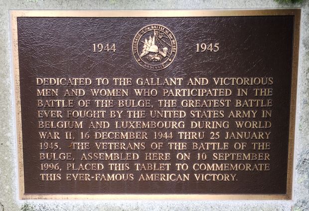 HYANNIS BATTLE OF THE BULGE MEMORIAL PLAQUE