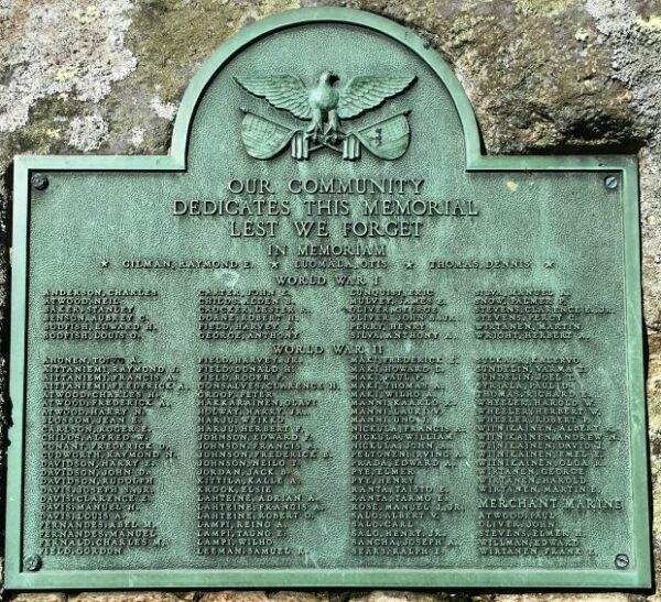 BARNSTABLE WAR VETERANS MEMORIAL PLAQUE