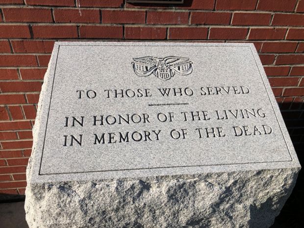 BERLIN WAR VETERANS MEMORIAL DEDICATION STONE