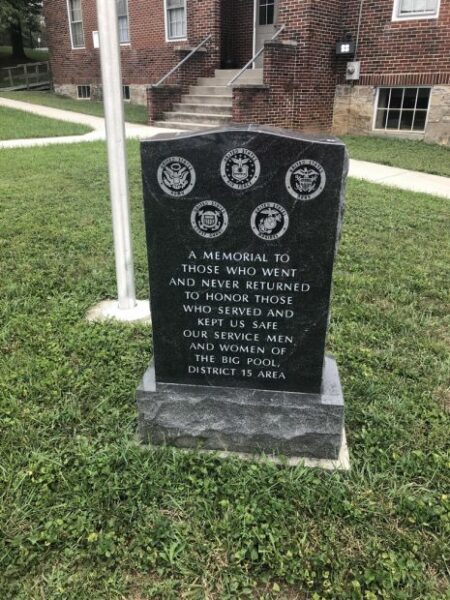 BIG POOL DISTRICT 15 VETERANS MEMORIAL