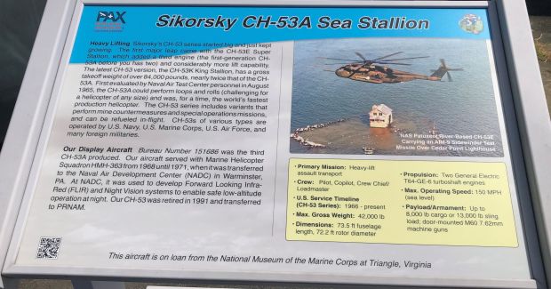 SIKORSKY CH-53A SEA STALLION AIRCRAFT MEMORIAL PLAQUE