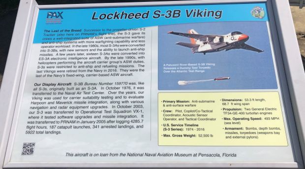 LOCKHEED S-3B VIKING MEMORIAL AIRCRAFT PLAQUE