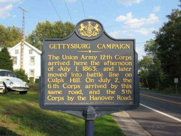 GETTYSBURG CAMPAIGN WAR MEMORIAL MARKER IV