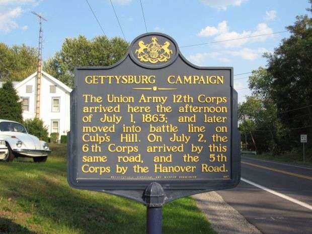 GETTYSBURG CAMPAIGN WAR MEMORIAL MARKER IV