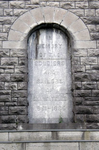 SKANEATELES SOLDIERS AND SAILORS MEMORIAL DEDICATION STONE