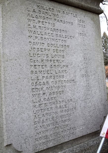 FAYETTEVILLE CEMETERY CIVIL WAR MEMORIAL SIDE A