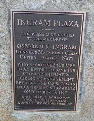 OSMOND K. INGRAM MEMORIAL PLAQUE