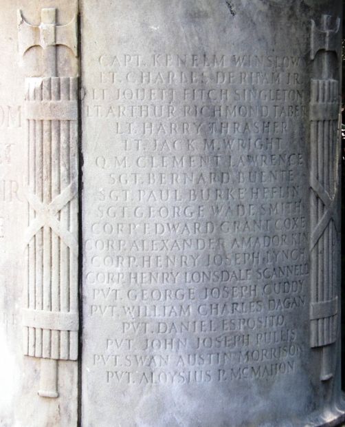 WASHINGTON SQUARE WORLD WAR I MEMORIAL FLAGPOLE HONOR ROLL BASE