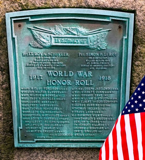 MINAVILLE WORLD WAR MEMORIAL PLAQUE