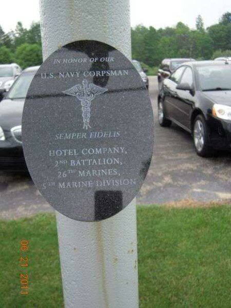 HOTEL CO. 2ND BATTALION 26TH MARINES U.S. NAVY CORPSMAN MEMORIAL
