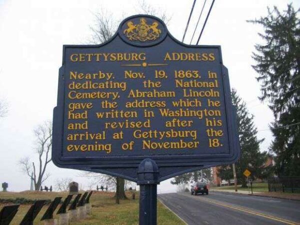 GETTYSBURG ADDRESS WAR MEMORIAL MARKER II