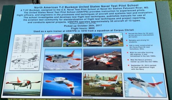 NORTH AMERICAN T-2 BUCKEYE MEMORIAL AIRCRAFT PLAQUE