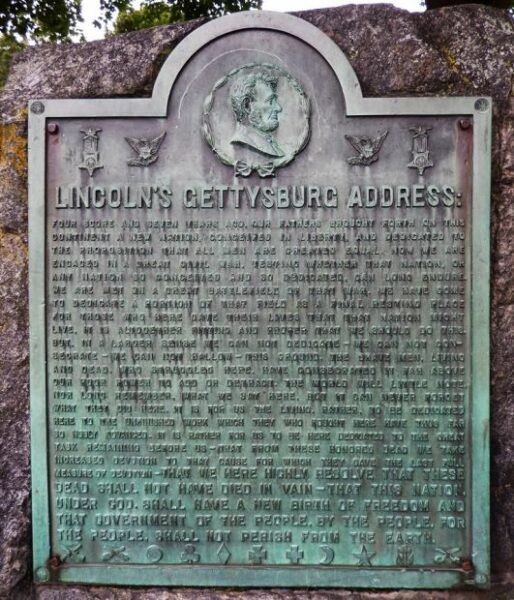 LITTLE FALLS LINCOLN’S GETTYSBURG ADDRESS MEMORIAL PLAQUE