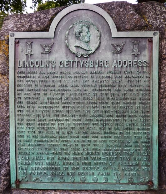 LITTLE FALLS LINCOLN’S GETTYSBURG ADDRESS MEMORIAL PLAQUE