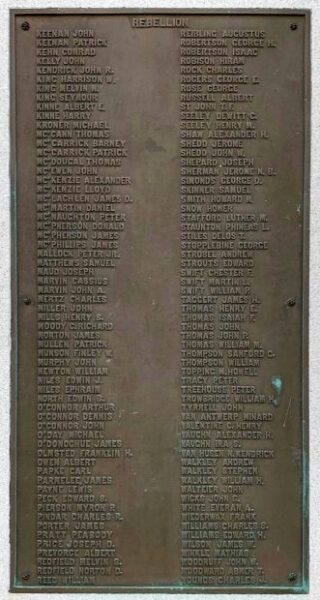 LE ROY CIVIL WAR MEMORIAL PLAQUE B