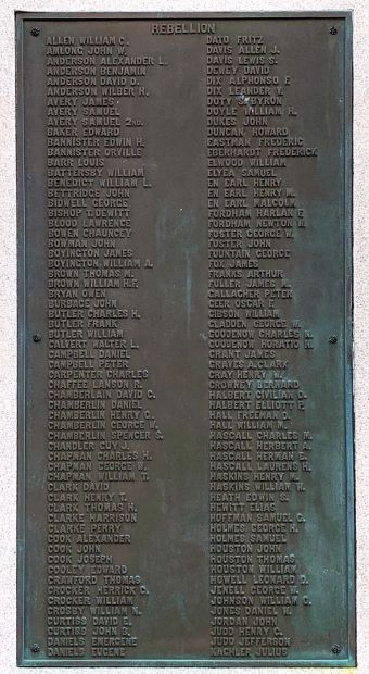 LE ROY CIVIL WAR MEMORIAL PLAQUE A