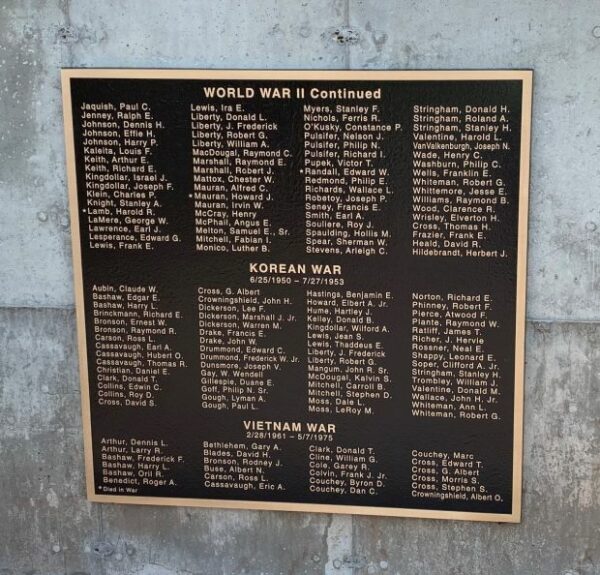 TOWN OF LEWIS VETERANS PARK MEMORIAL PLAQUE C