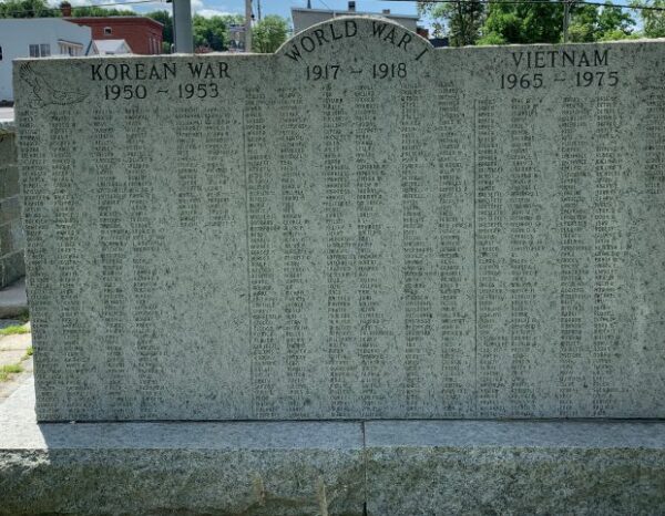 KEESEVILLE HONOR ROLL WAR MEMORIAL STONE B