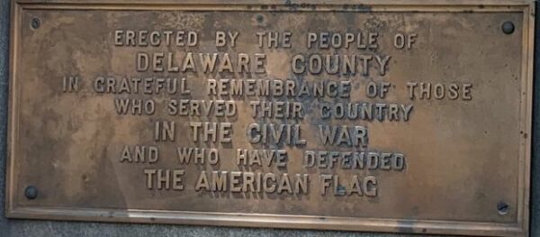DELAWARE COUNTY, NY CIVIL WAR MEMORIAL PLAQUE