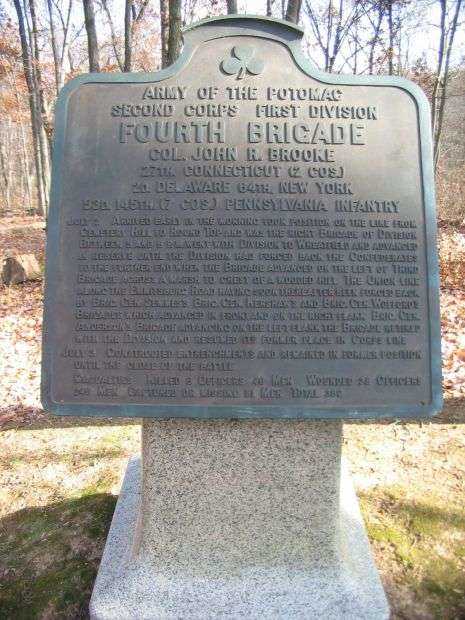 FOURTH BRIGADE FIRST DIVISION SECOND CORPS WAR MEMORIAL