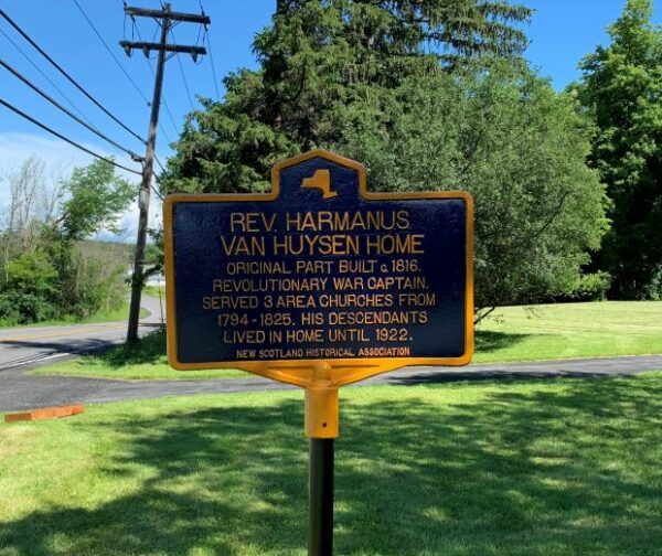 REV. HARMANUS VAN HUYSEN HOME MEMORIAL PLAQUE
