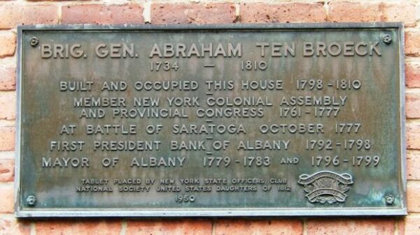 BRIG. GEN. ABRAHAM TEN BROECK MEMORIAL PLAQUE