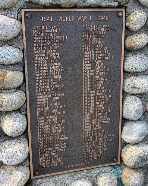 STRATFORD, N.H. WAR MEMORIALS PLAQUE D