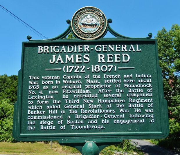 BRIGADIER GENERAL JAMES REED MEMORIAL MARKER