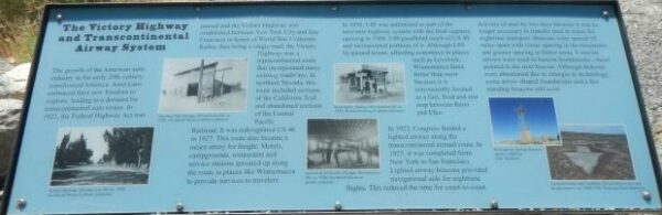 THE VICTORY HIGHWAY WAR MEMORIAL PLAQUE WINNEMUCCA