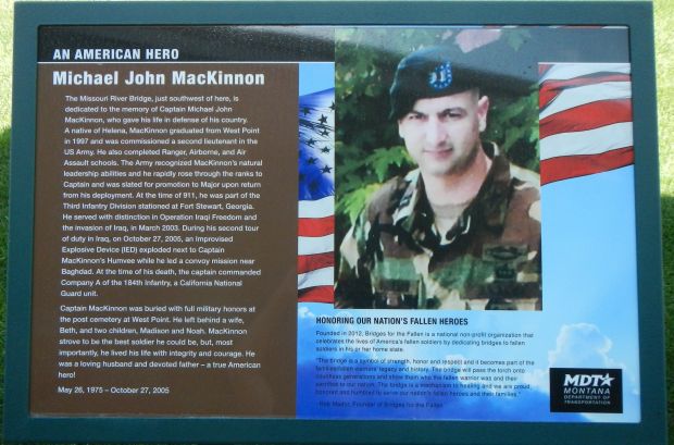 MICHAEL JOHN MACKINNON WAR MEMORIAL PLAQUE