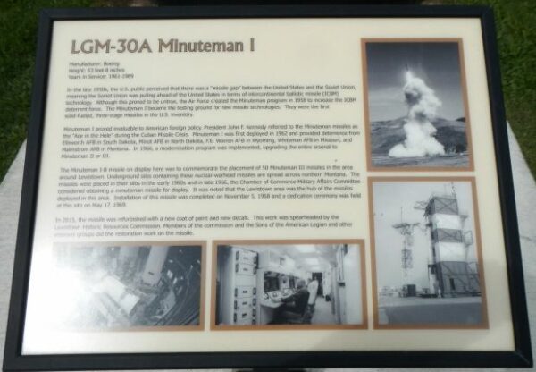 LCM-30A MINUTEMAN I MEMORIAL PLAQUE