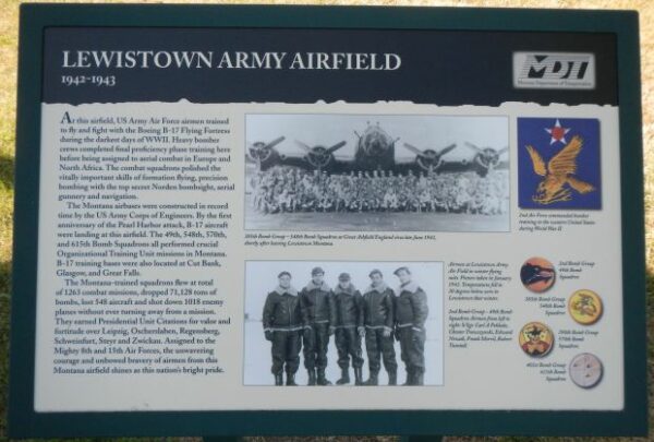 LEWISTOWN ARMY AIRFIELD WAR MEMORIAL PANEL