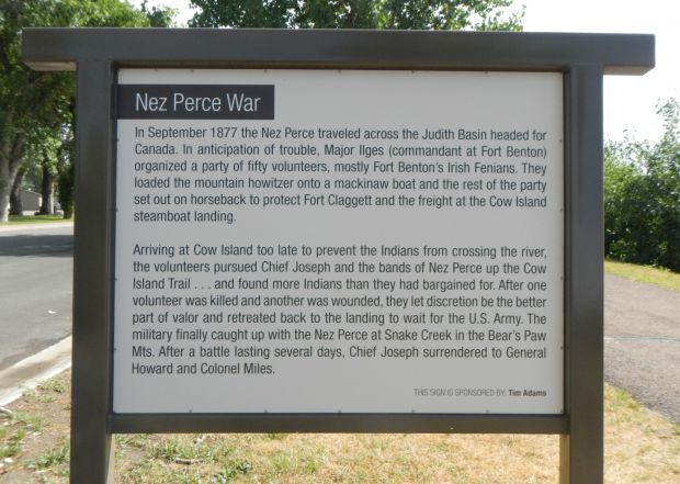 NEZ PERCE WAR MEMORIAL MARKER V