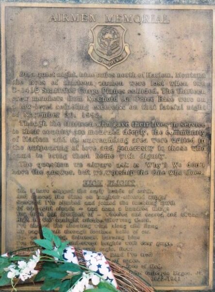 AIRMEN MEMORIAL PLAQUE