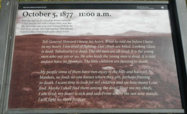 OCTOBER 5, 1877 11:00 A.M. MEMORIAL PLAQUE